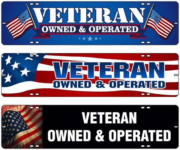 Real Estate Veteran Owned & Operated Sign Rider, 24 GA Steel 6h x 24w